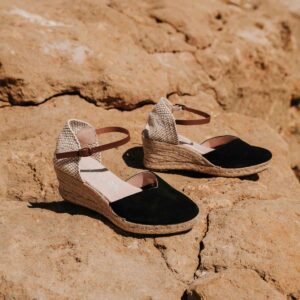 Sandalias Cuña | Beige-Negro